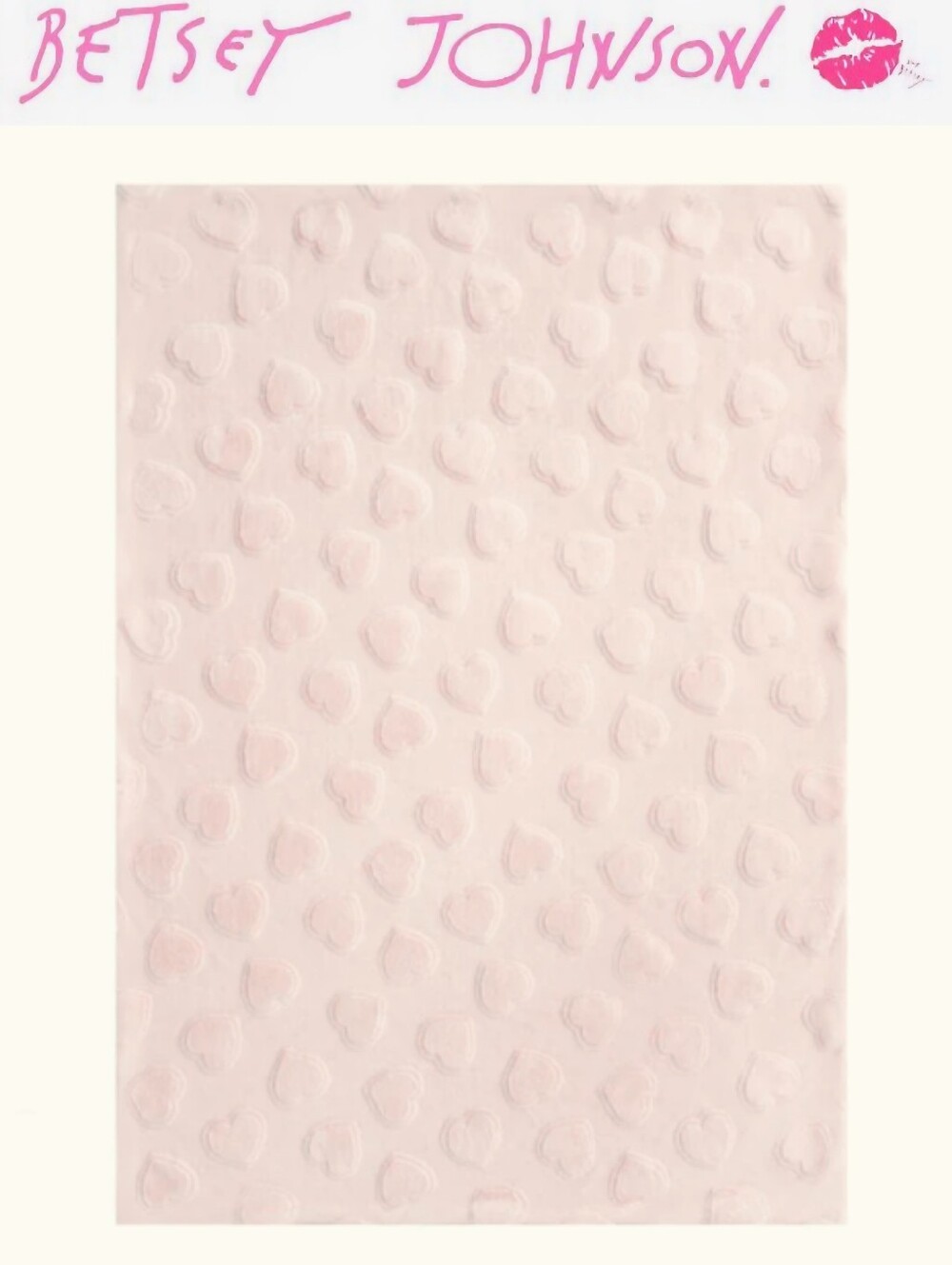 Betsey Johnson Tossed Hearts Faux Fur Accent Rug
